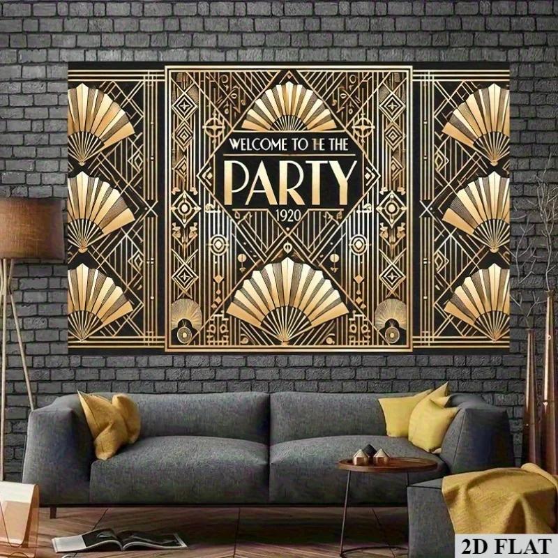 2D flat banner - Luxury decorative art poster, 8.0ft x 6.0ft - Multi-functional polyester background fabric, yzb