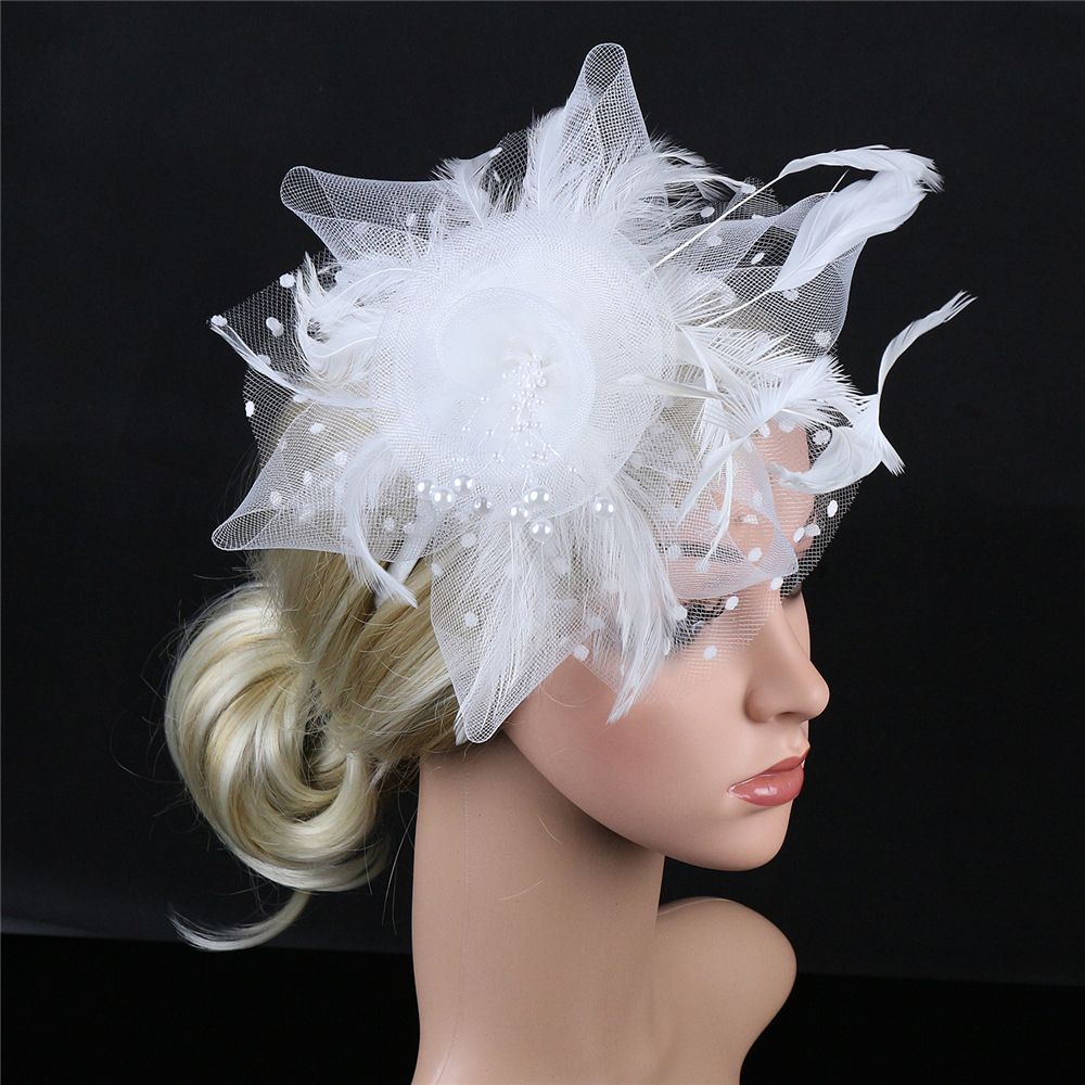Wedding Hair Fascinators Tea Party Headband Alice Headband Clip Feathers Hair Clip Fascinator Hat