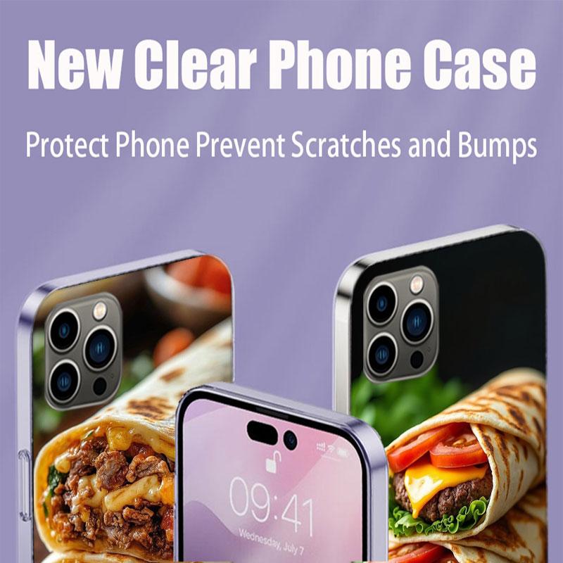 Сырная Хрустящая Курица Говядина Упаковка Чехол для Телефона Для Iphone 17 Air 15 Pro 14 Plus 16 Pro Max 17E 16E 12 13 Mini 11 Чехол Милый Фу