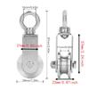 2pcs Dual Bearings U Groove Pulley 304 Stainless Steel Swivel Pulley Block  Home Gym