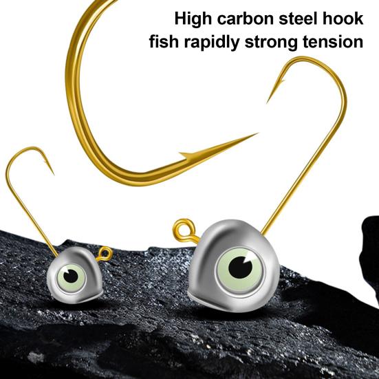 10 шт./компл. 2/3/5/7G 3D Eyes рыболовный крючок прочный металлический джиг головка крючок пресноводные соленые водоемы рыболовные принадлежности для открытого моря