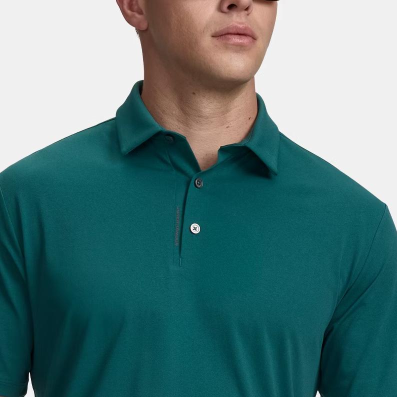 Under Armour Однотонная свободная мужская футболка для гольфа с коротким рукавом Топы 6009652-338