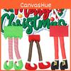Festive Cross-border Christmas Elf Legs Adorned With Classic Red And Green Stripes