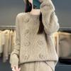 Women Sweater 100% Wool MODERN NEW SAGA O-neck Knit Pullover Thick Winter Jumpers Female Knit Tops