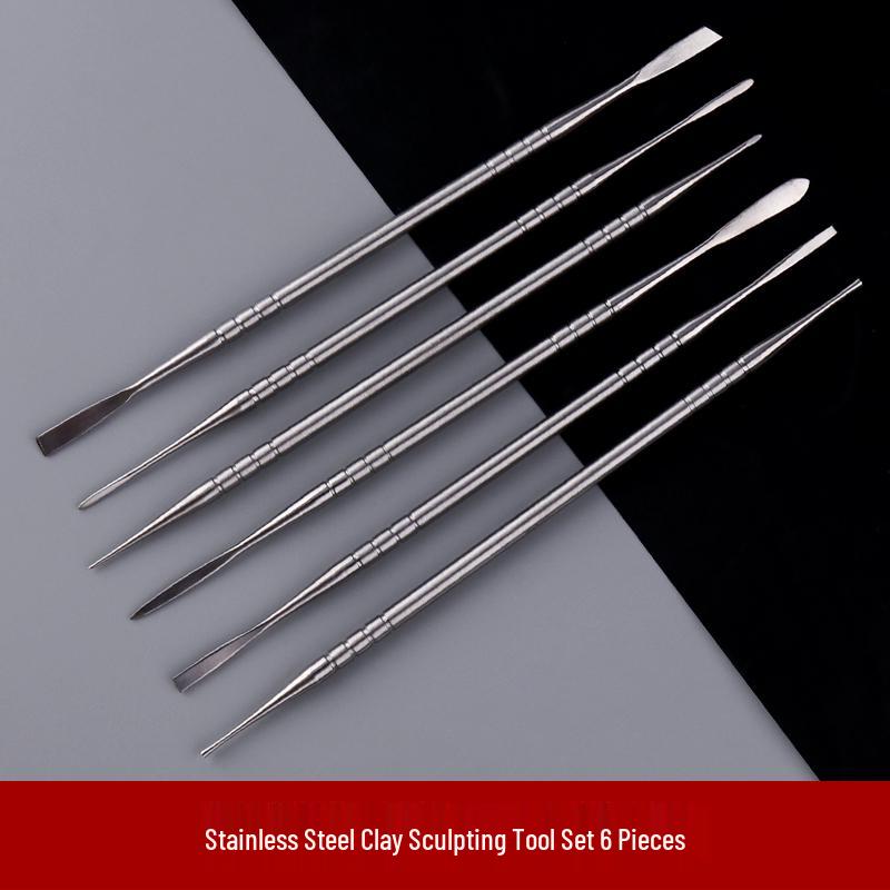 Stainless Steel Clay Sculpture Tool Set: Spatula & Eye Knife