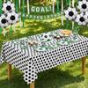 Disposable Football Theme Tablecloth Plastic Soccer Banner Soccer Table Cover  Table Decor