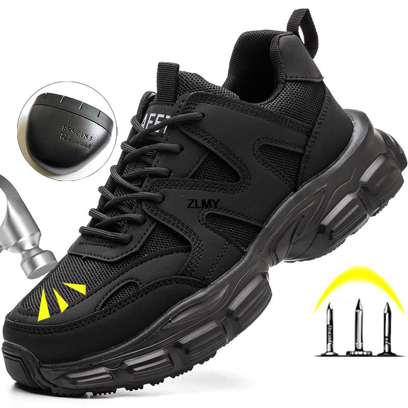 Женская защитная обувь Новые кроссовки со стальным носком Женские дышащие рабочие защитные ботинки Женские рабочие ботинки с защитой от проколов Легкая промышленная обувь