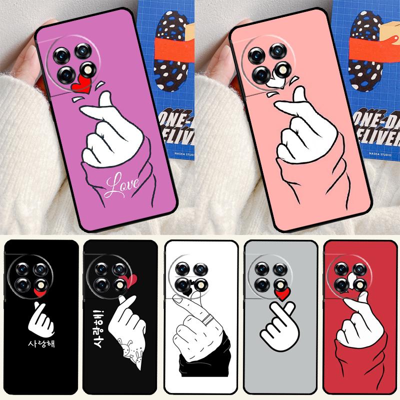 Чехол для телефона Kpop Пальцевое Сердце Для OnePlus 13 13R 12 12R 11 9 10 Pro 8T 9RT 10T 10R N20 N30 Nord CE 2 3 4 Lite
