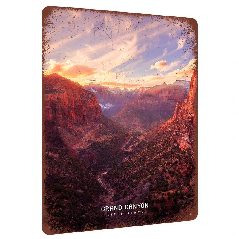 Grand Canyon Sunset Landscape Metal Wall Art Home Decor Living Room