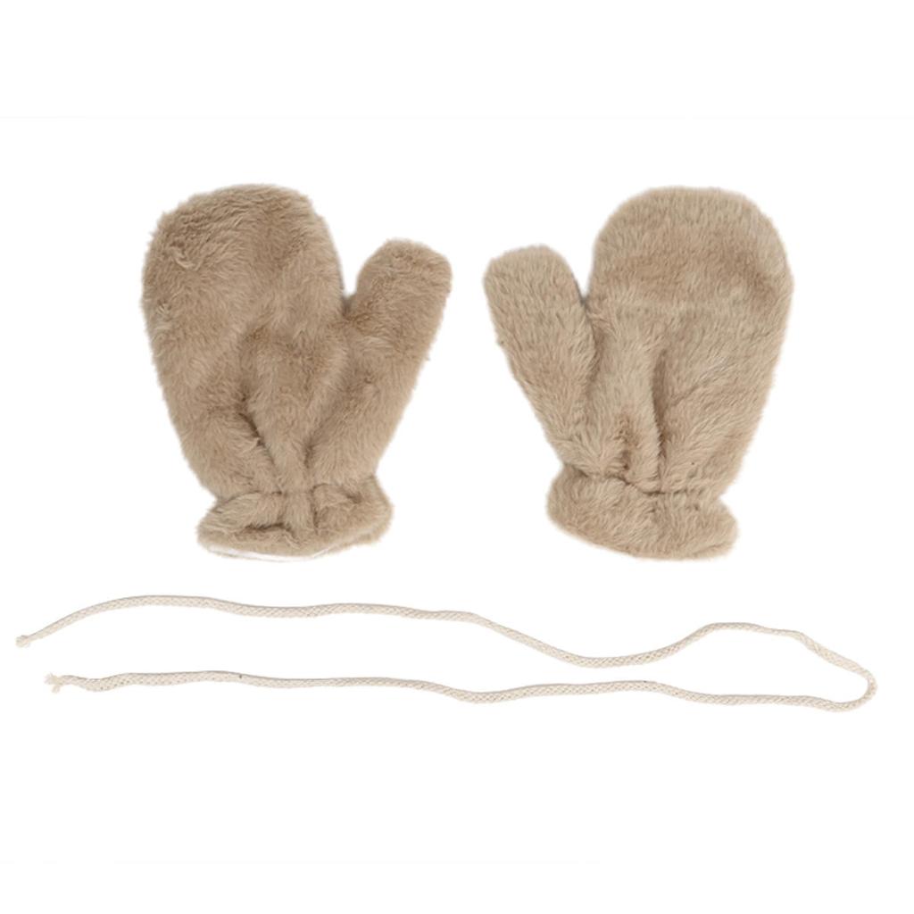 Зимние Утепленные Плюшевые Уличные Пушистые Перчатки Мягкие Перчатки с Полным Пальцем Женские Теплые Меховые Пушистые Варежки Защита от Холода Бархатная Подкладка Варежки