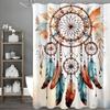 Dreamcatcher Shower Curtain, Bathroom Decorative Shower Curtain, Waterproof Shower Curtain with Hooks
