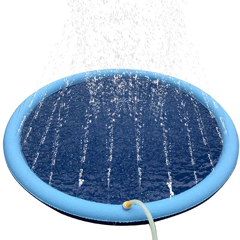 Pet Sprinkler Pad Inflatable Water Spray Pad Play Cooling Mat Swimming Pool Mat Tub Summer Cool Dog Bathtub