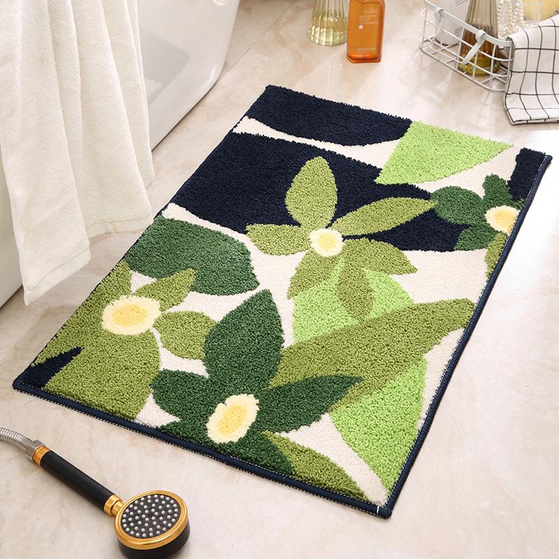 Dopaminessen Moss Flocking Нескользящий коврик для ванной комнаты Впитывающий коврик для пола Коврик для двери Нескользящий коврик для пола Коврик для спальни