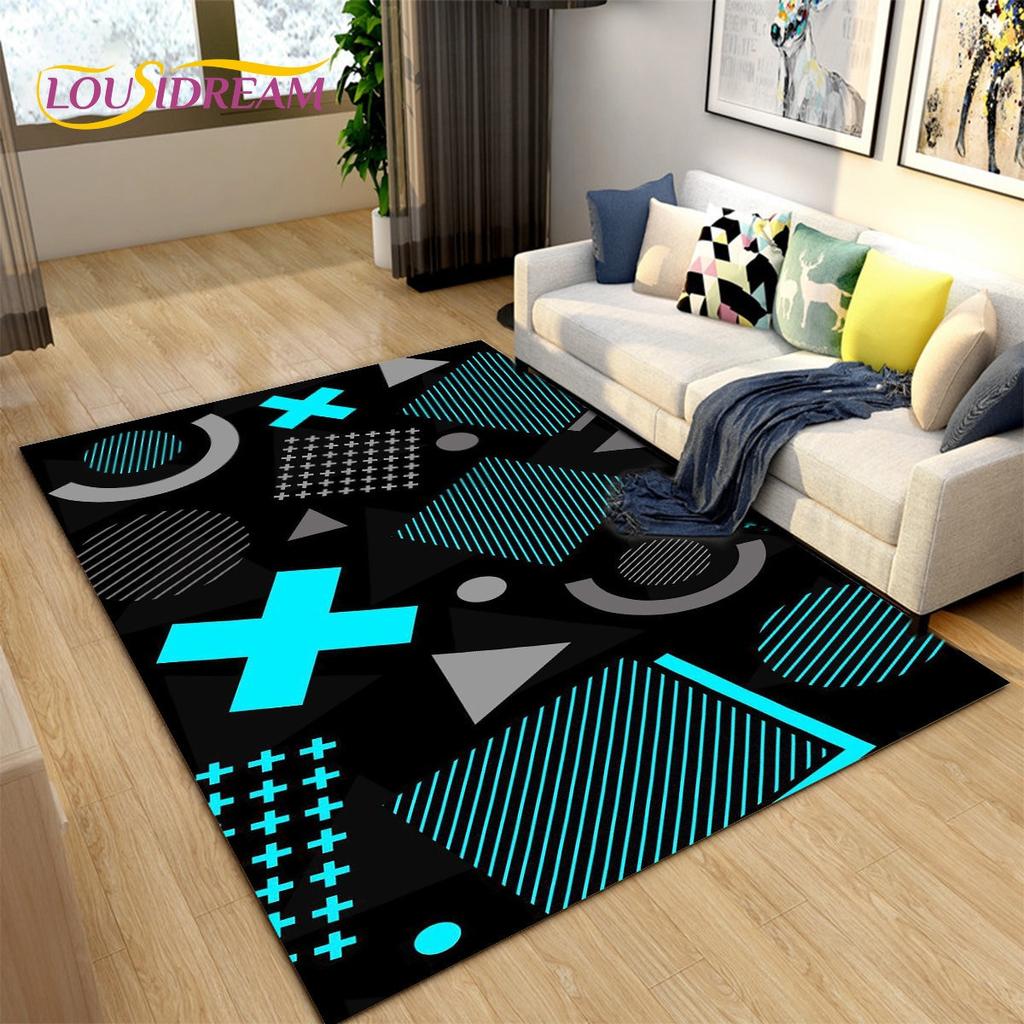 Cartoon Gamer Game Controller Area Rug Large,Carpets Rug for Living Room Children's Room,Kids Play Crawl Non-slip Floor Mat Gift