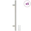 VidaXL Cabinet Handles 5 Pcs, Cupboard Handles, Dresser Handles Kitchen Home Interior, Silver 192 Mm Steel 155352