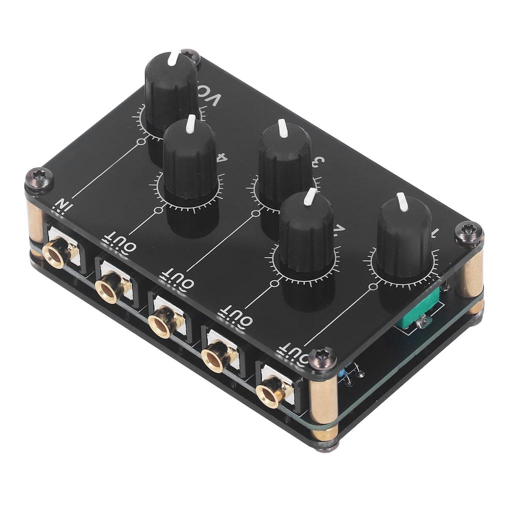TX400 Sound Line Mixer 4 Channel Mini Stereo Portable Passive Mixer Compact Sound Board Console