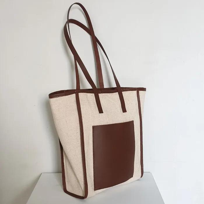 Daily Shopper Bag / Leather & Canvas