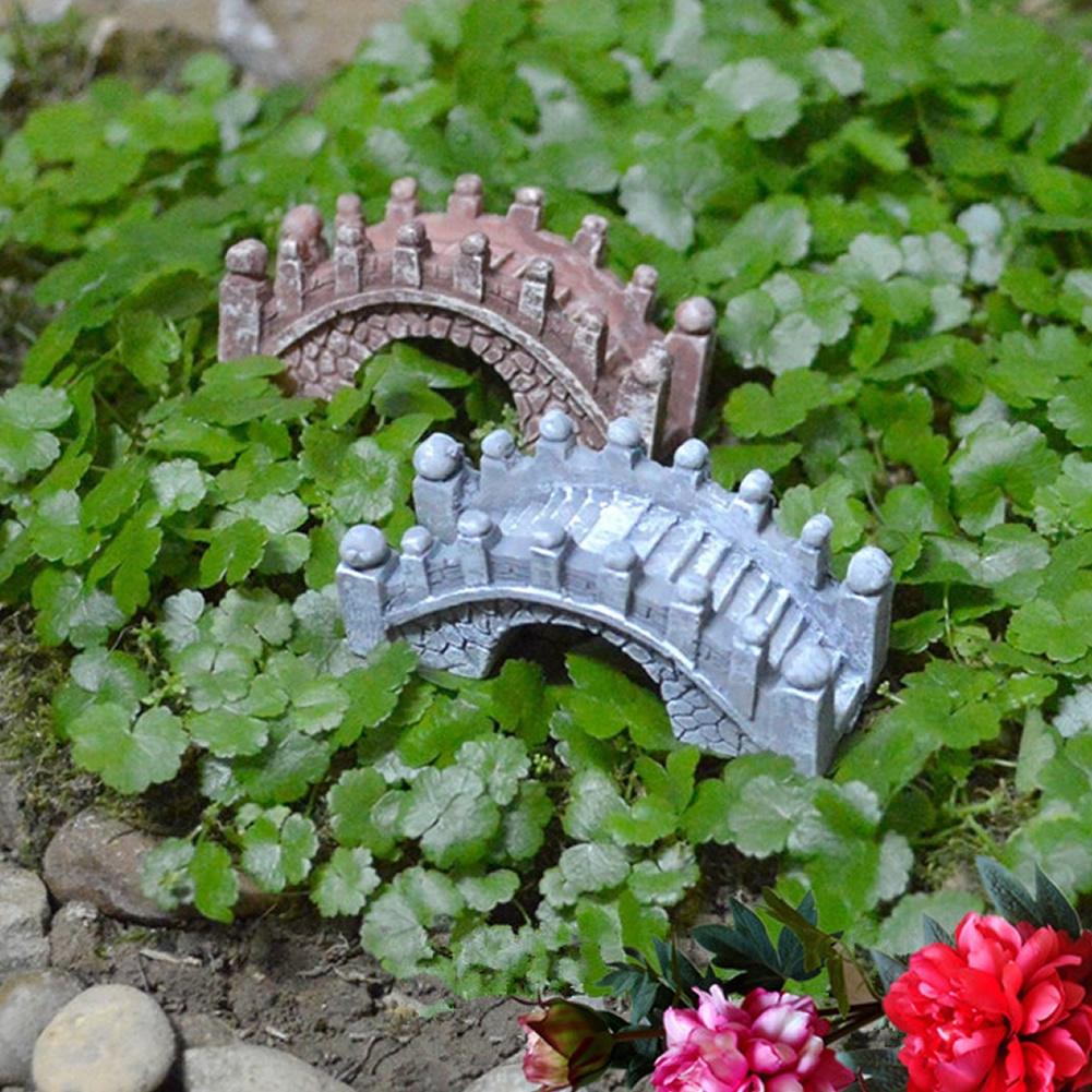 2 Pc Mini Bridge Miniature Landscape Fairy Garden Terrarium Decor Tool Garden Crafts