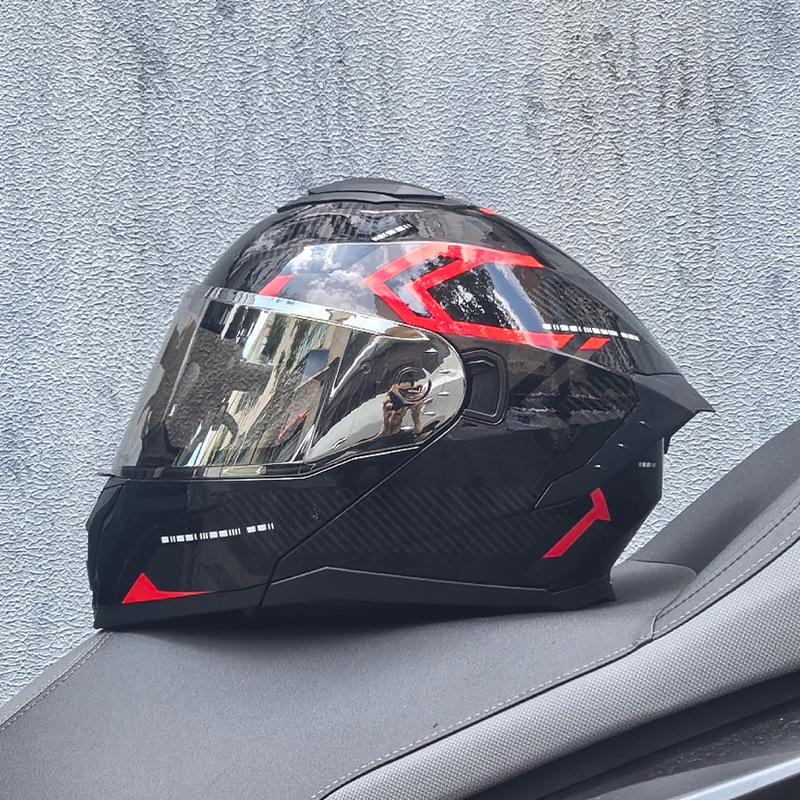 Motorcycle Helmet Men's and Women's Face-off Helmet Summer Locomotive Full Helmet Universal Safety In All Seasons