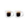 ZWILLING [Sorento Double Wall Glass Espresso 80ml 2pcs Set] Tumbler Insulated Cold Insulation Double Walled Espresso Demitasse Cup Microwave Safe
