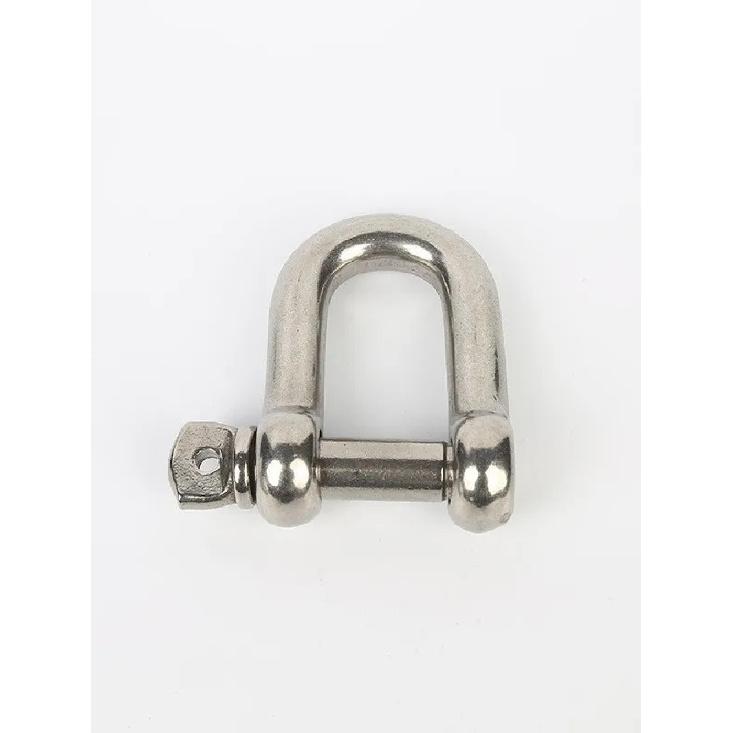 1/2PCS M4/5/6/8/10/12/14 304 Stainless Steel D-type Shackle Bow U-type High-Strength Lifting Ring Buckle Connection Fixed Chain