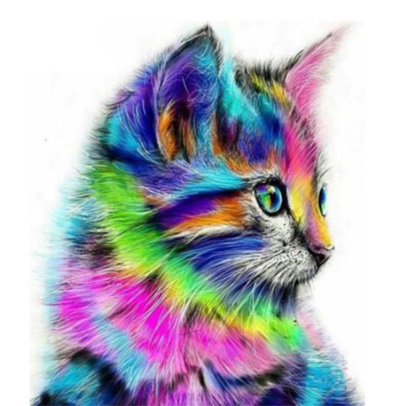 5D Diamond Painting Cat DIY Diamond Painting Animal Diamond Cross Stitch Set Decoration