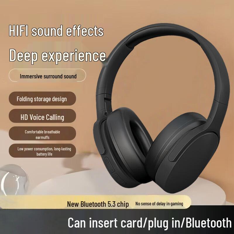 Беспроводные Bluetooth игровые накладные наушники с глубоким басом P2961 - Высококачественный звук для киберспорта и музыки
