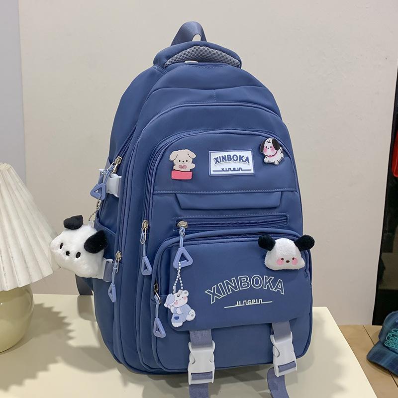 Школьные рюкзаки для студенток колледжа Простые и милые Большой вместимости для старшеклассниц и учениц средней школы Рюкзак из двух частей