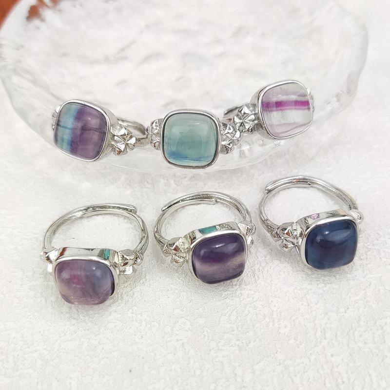 Регулируемое кольцо из натурального камня тигровый глаз, кофейного цвета