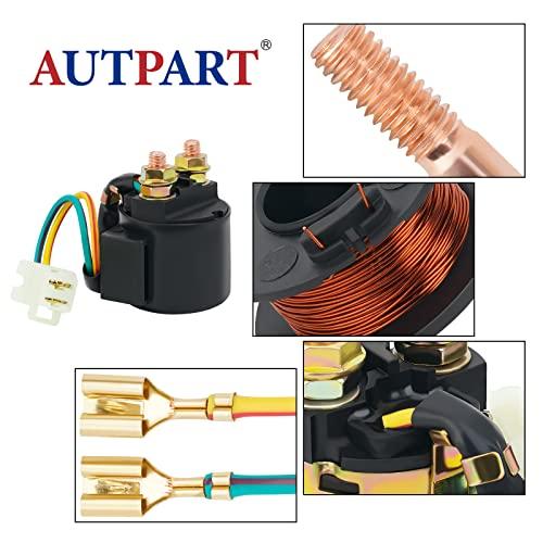 AUTPART Реле стартера Совместимые модели для Yamaha TW200 1987-2000 TRI-MOTO 225 YTM225 1983-1986 SRX250 1987 1988 Honda TRX125 ATC200E S BIG RED
