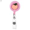 Practical Flower Fruit Doctor Nurse Clip Retractable Keychain ID Card Badge Holder Badge Reel Clip