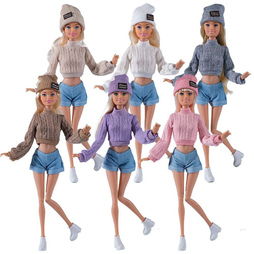 DIY Accessories Doll Knitted Sweaters Pants Dress Up Clothes for 1/6 BJD 28~30cm Dolls 11.5" Dolls