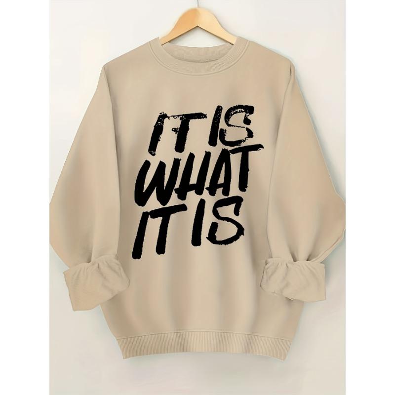 Fashionable and versatile round neck sweatshirt for women