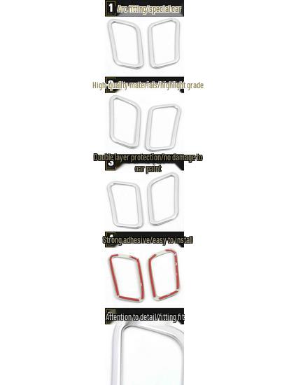 CX70 Upper Air Outlet Bright Ring & Front Console Air Vent Patch Accessories