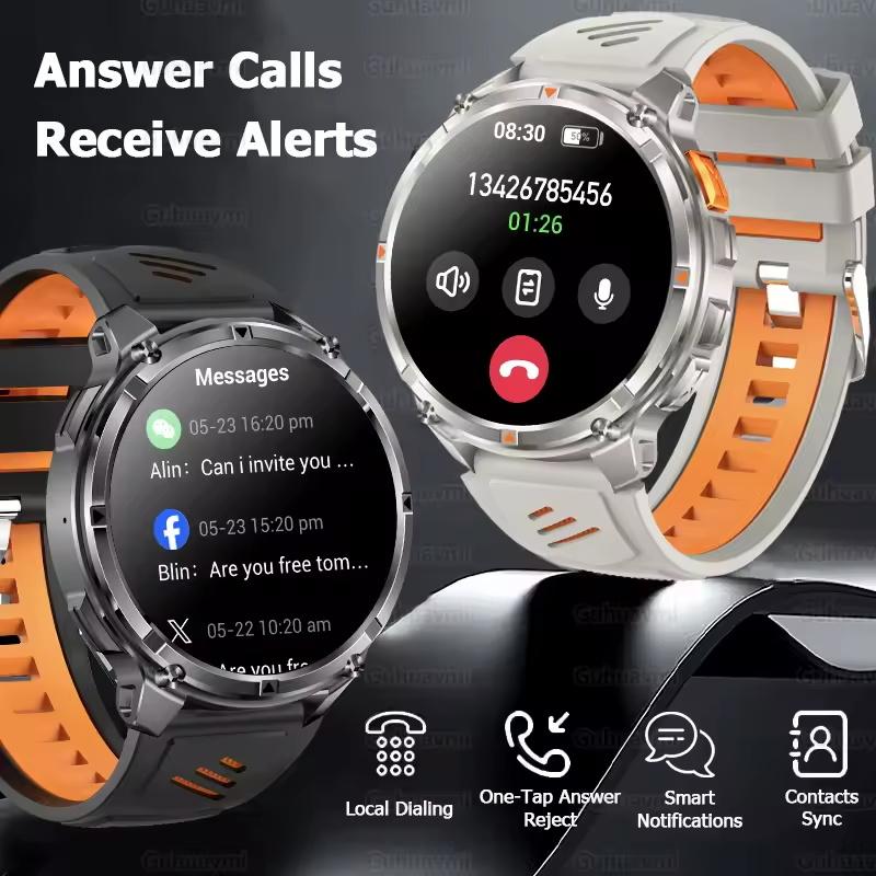 Новые Смарт-часы T-REX3 1100 мАч, 10ATM Водонепроницаемые, GPS, Bluetooth-звонки, 1,7-дюймовый AMOLED HD, Спортивные, Фонарик, Умные Часы для Мужчин