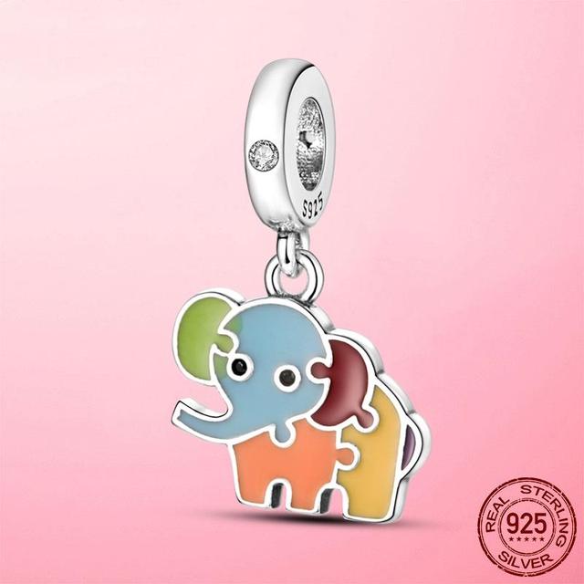 Character Charms 925 Sterling Silver Snowman Dragon Elephant Prince Fox Pendant Beads Fit Fashion Charms Original DIY Jewellery