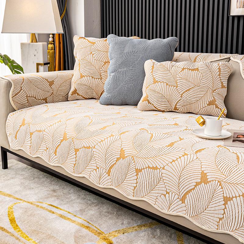 Подушка для дивана из шенилла, простая современная кожаная подушка для дивана, нескользящий чехол для дивана, универсальное утолщение Four Seasons