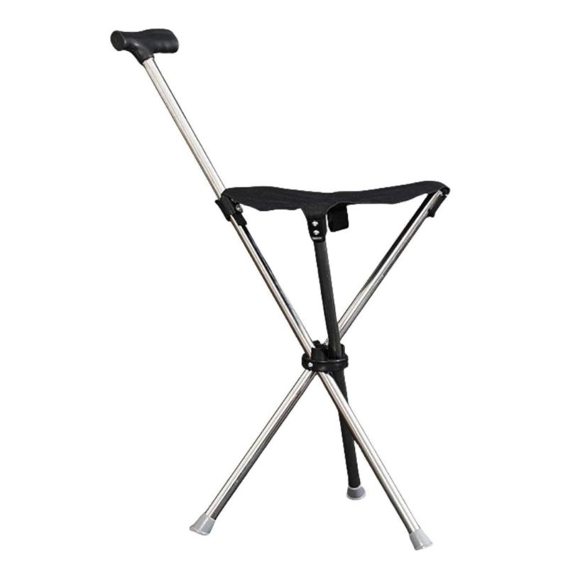 Foldable Chair Cane with Seat for Travel Walking Stick and Supportive Mobility Assistance for Senior Adult All Age
