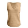 Women's Fashion Solid Color Casual Knit Turtleneck Pullover Sleeveless Sweater Vest