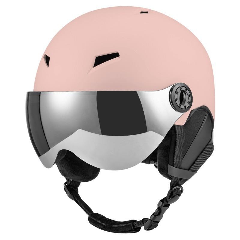 Unisex Ski Helmet With Integrated Goggles Snowboarding Winter Sports Safety Gear