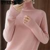 Women's Thickened High Collar Sweater Autumn and Winter Long Sleeve Pullover Loose Knitted Sweater