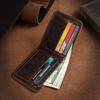 Pure Leather Wallet for Men Bi Fold Ultra-slim Multi-Slot Fashion Card Case Cow Leather Mens Wallets