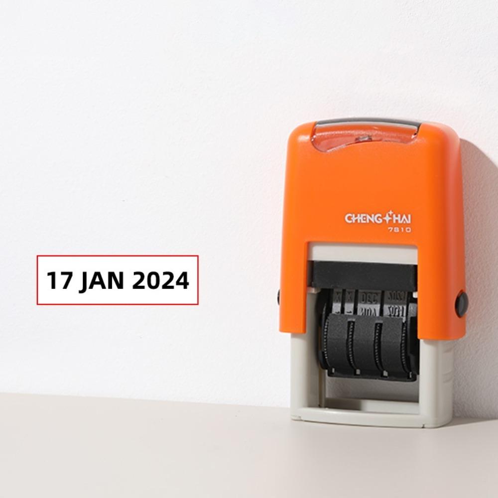 Handle Account Self-Inking Stamps English Version Date Wheel Stamp Date Stamps DIY Painting