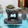 Resin Turtle Basking Platform Sturdy Non-Toxic Reptile Hiding Cave Natural Mountain Cave Artificial Rock Cave Pet Products