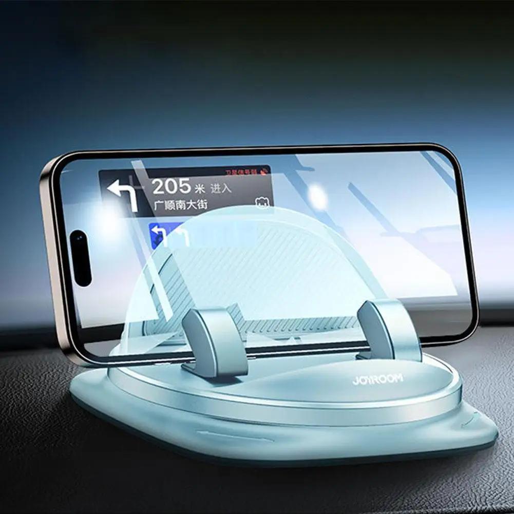 Автомобильный держатель для телефона на приборной панели, вращающийся на 360°, с нескользящей силиконовой подставкой, подставка для телефона для автомобиля, прочный клей De N7S9