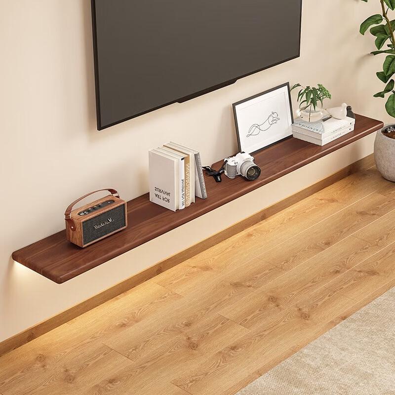 Lieve Solid Wood Wall-Mounted TV Shelf