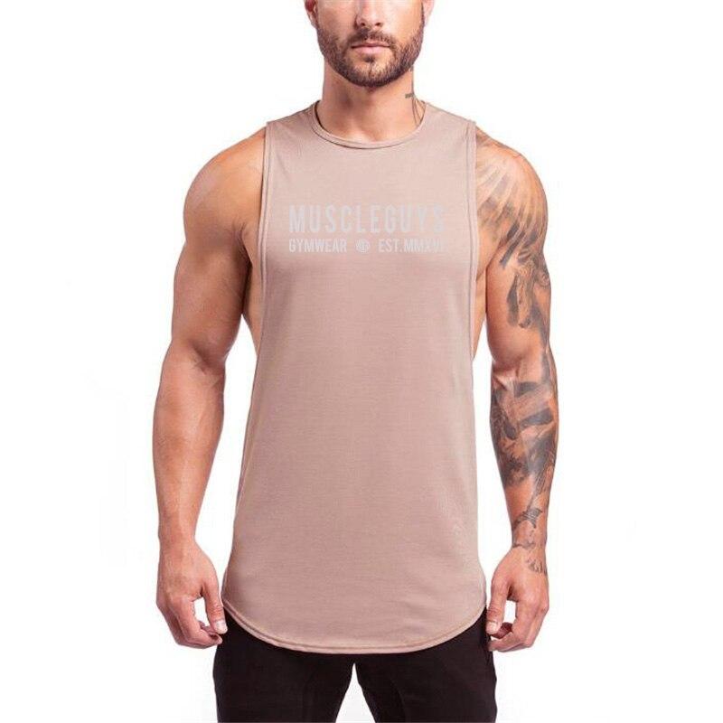 Do The Work  Summer Gym Sports Bodybuilding Fitness Workout Mens New Arrival Fashion Casual Brethable Printed O-neck Cotton Singlets