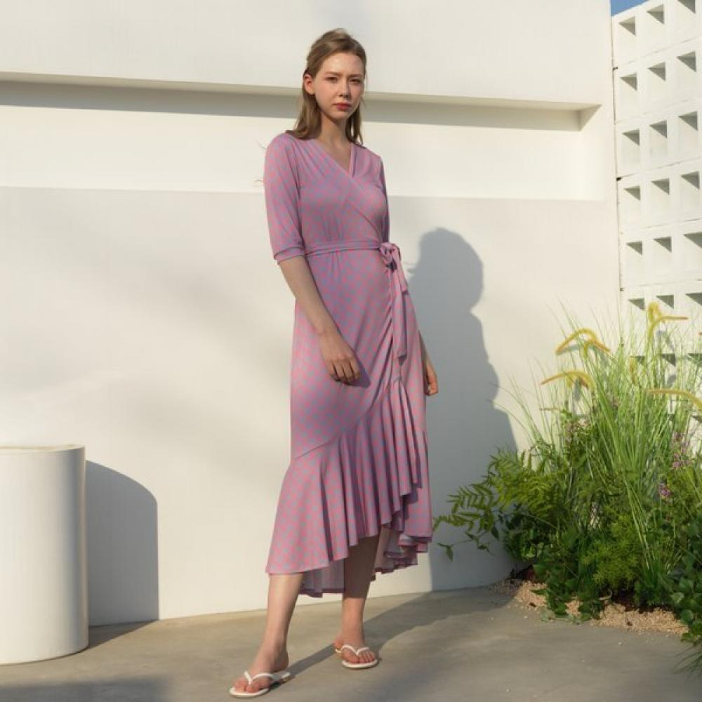 Creora Lip Balm Vivienne Frill Wrap Dress Ldm42hp01