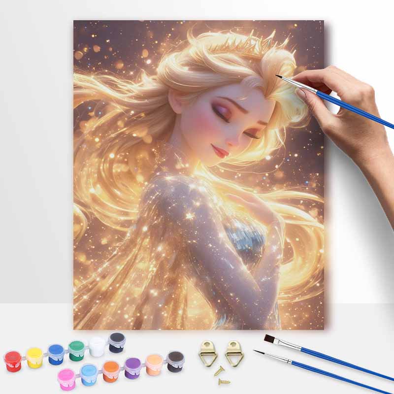 Disney Набор для масляной живописи Холст Принцесса Магия Сделай сам Домашний Декор Подарок Идеальное Произведение Искусства