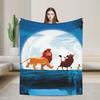 The Lion King Simba Anime Blankets Velvet Anime Warm Throw Blanket for Outdoor Travel Bedspread